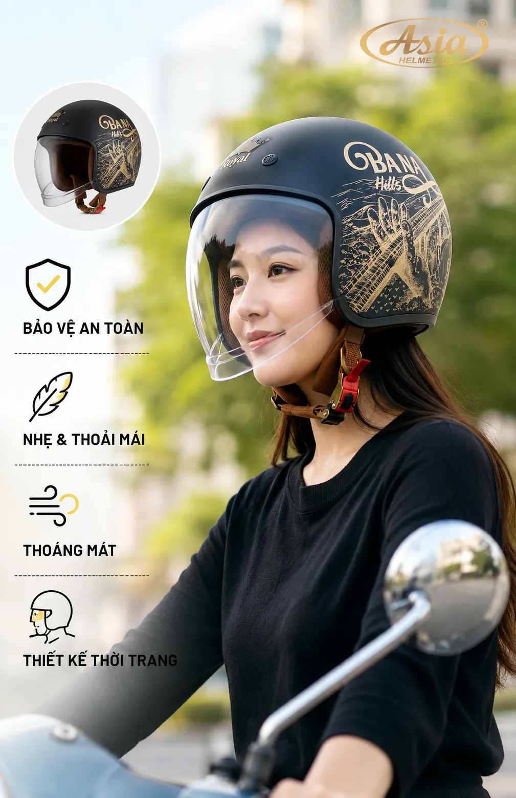 Mũ bảo hiểm 3/4 là gì? Hướng dẫn chọn đúng cho người mới sử dụng 